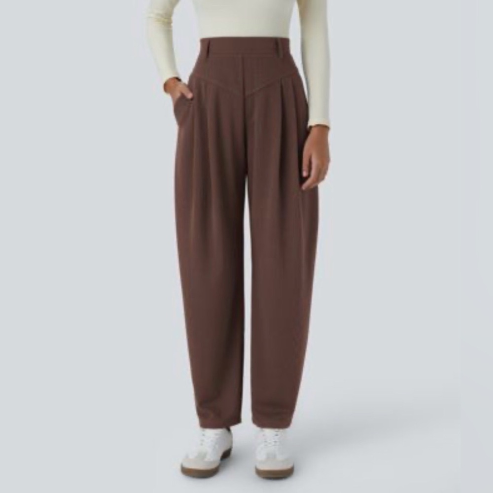 NWOT HALARA Chocolate Brown Women's Trousers
